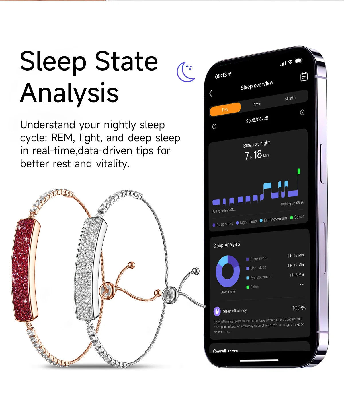 女性用ヘルスケアスマートブレスレット