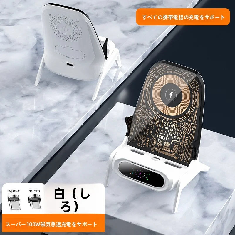 100W磁吸ワイヤレス充電器 全機種対応 デスクスタンド付き