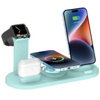 15W急速充電 四合一ワイヤレス携帯電話充電器 多機能スタンド