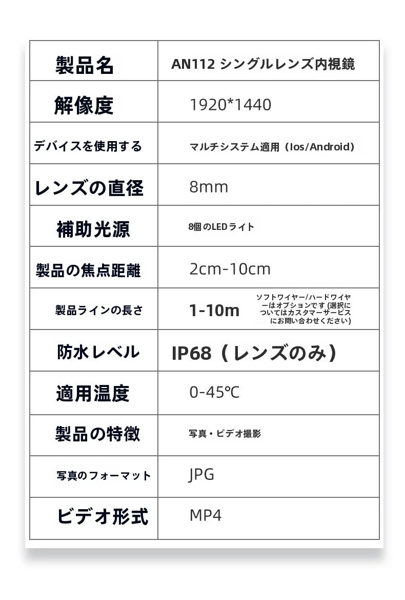 スマホ直結 内視鏡
