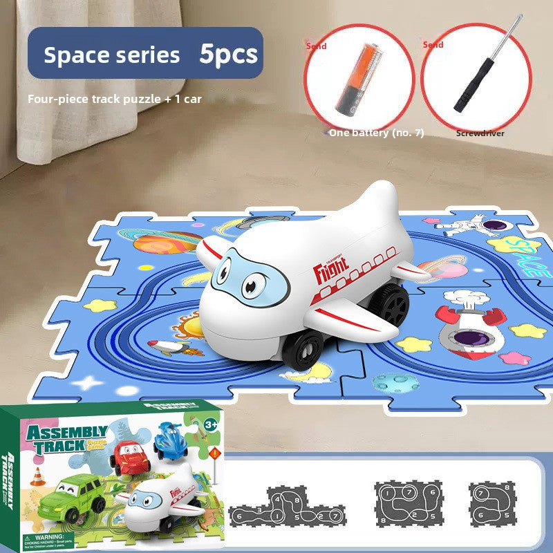 Set de Pista de Coches para Niños de la Serie 4 - Juguetes Educativos de Rompecabezas para Niños a Partir de 3 Años