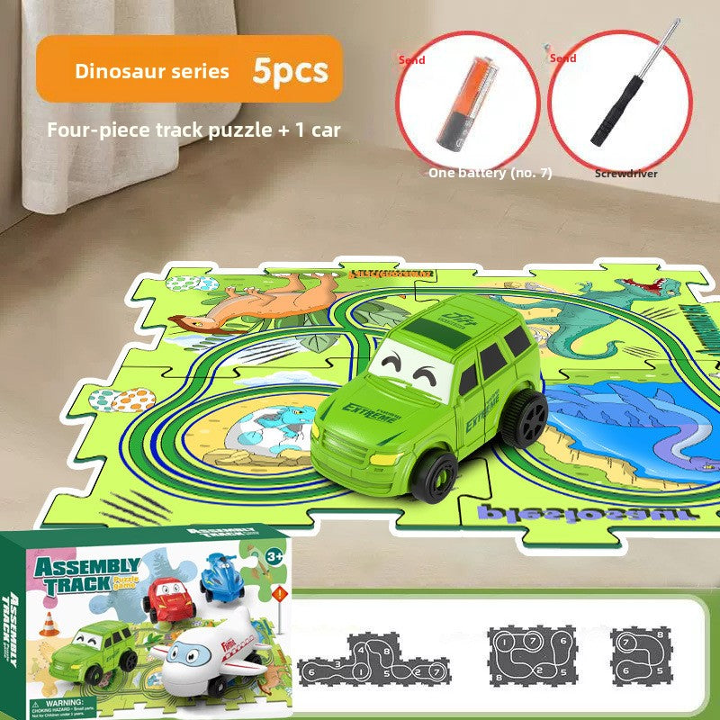 Set de Pista de Coches para Niños de la Serie 4 - Juguetes Educativos de Rompecabezas para Niños a Partir de 3 Años