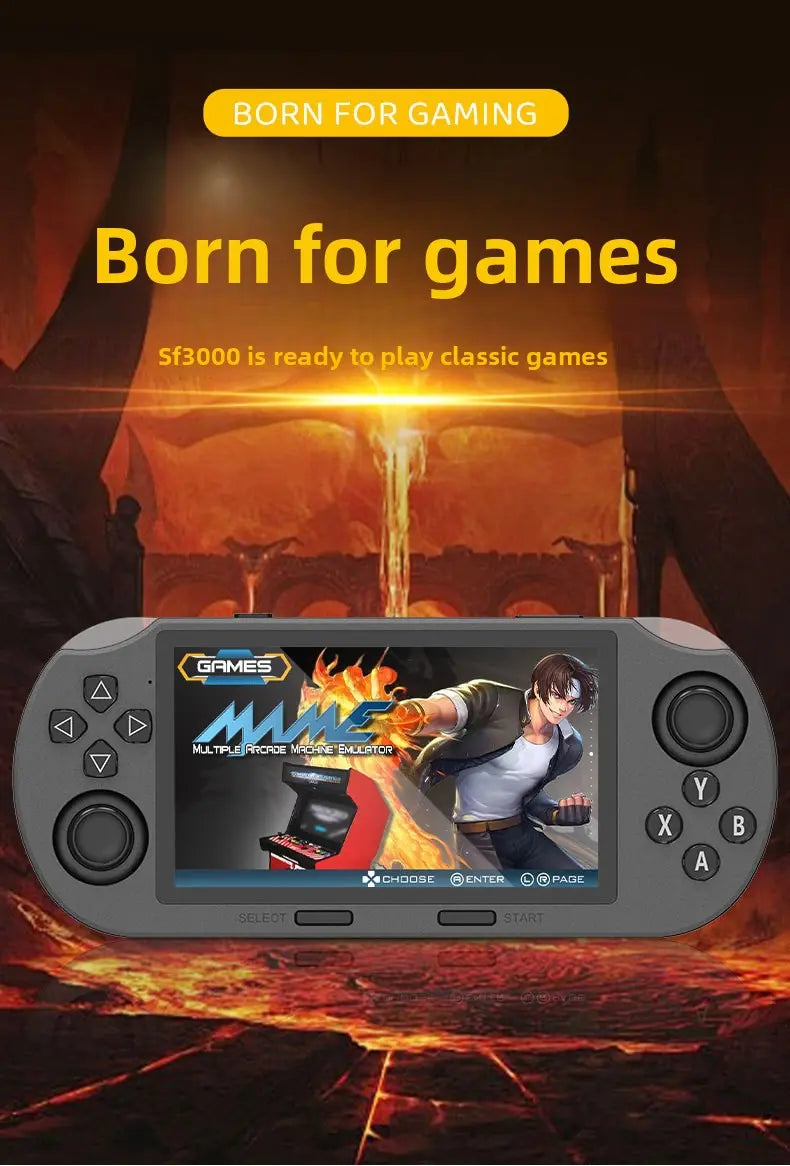 SF3000 handheld video games - supports wireless dual-player controllers