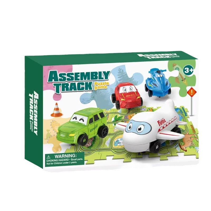 Set de Pista de Coches para Niños de la Serie 4 - Juguetes Educativos de Rompecabezas para Niños a Partir de 3 Años
