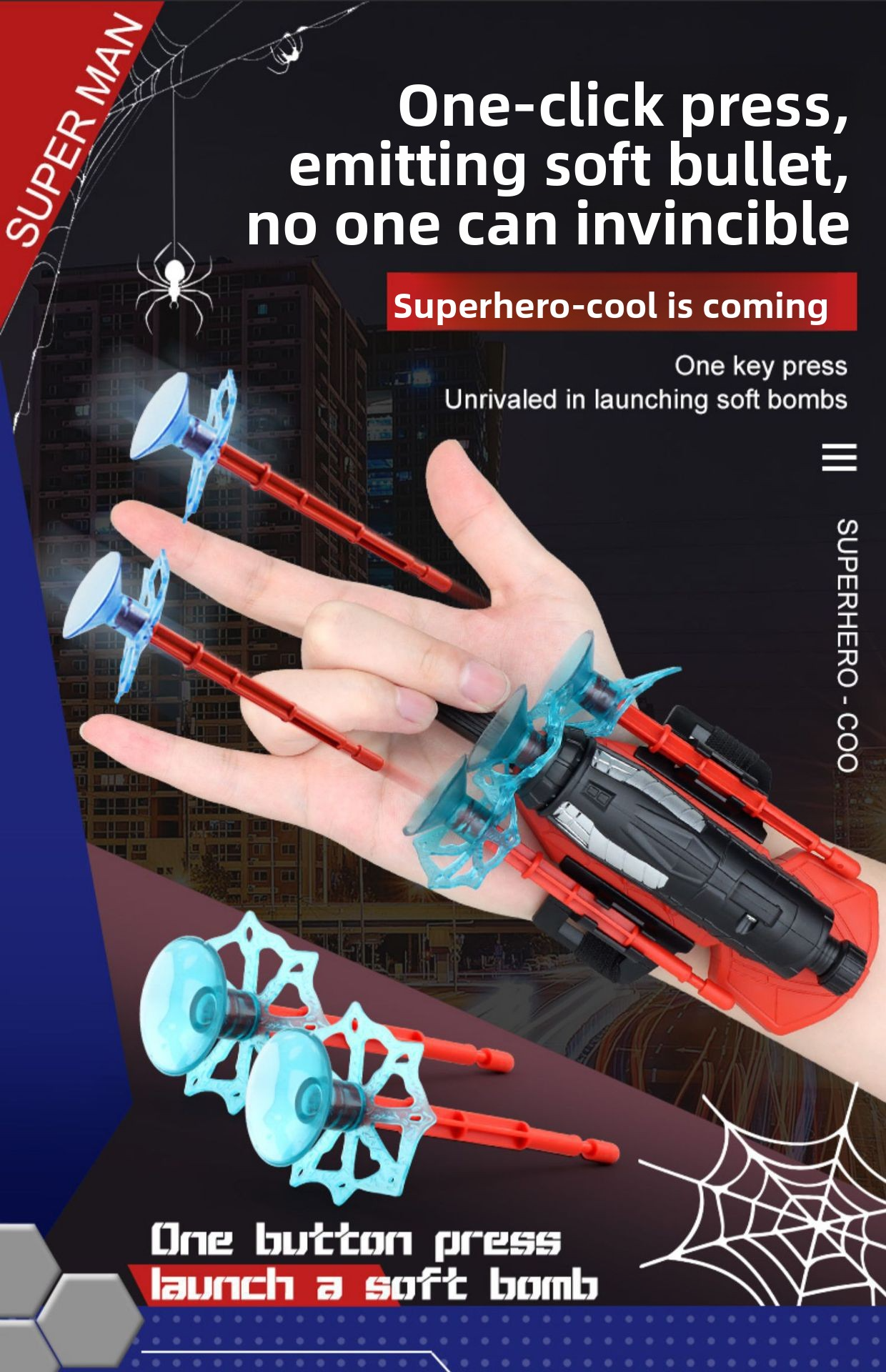 Web Shooters, Spider Silk Launcher for Kids