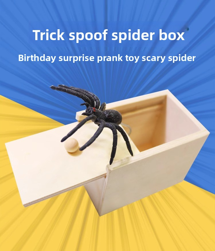 Caja de madera del Horror de la caja de araña