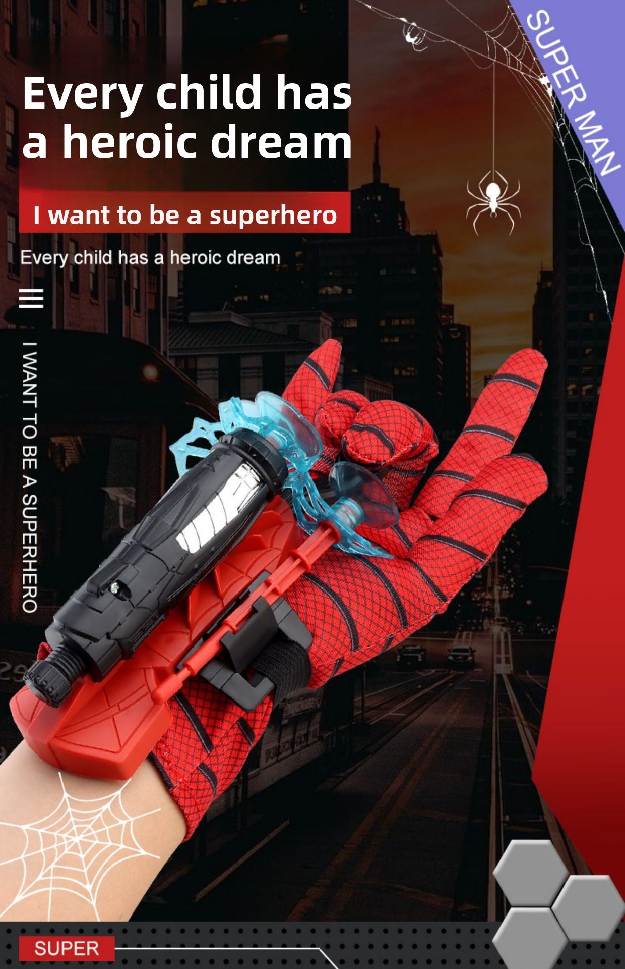 Web Shooters, Spider Silk Launcher for Kids