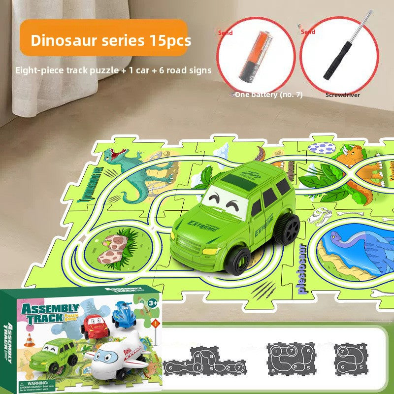 Set de Pista de Coches para Niños de la Serie 4 - Juguetes Educativos de Rompecabezas para Niños a Partir de 3 Años